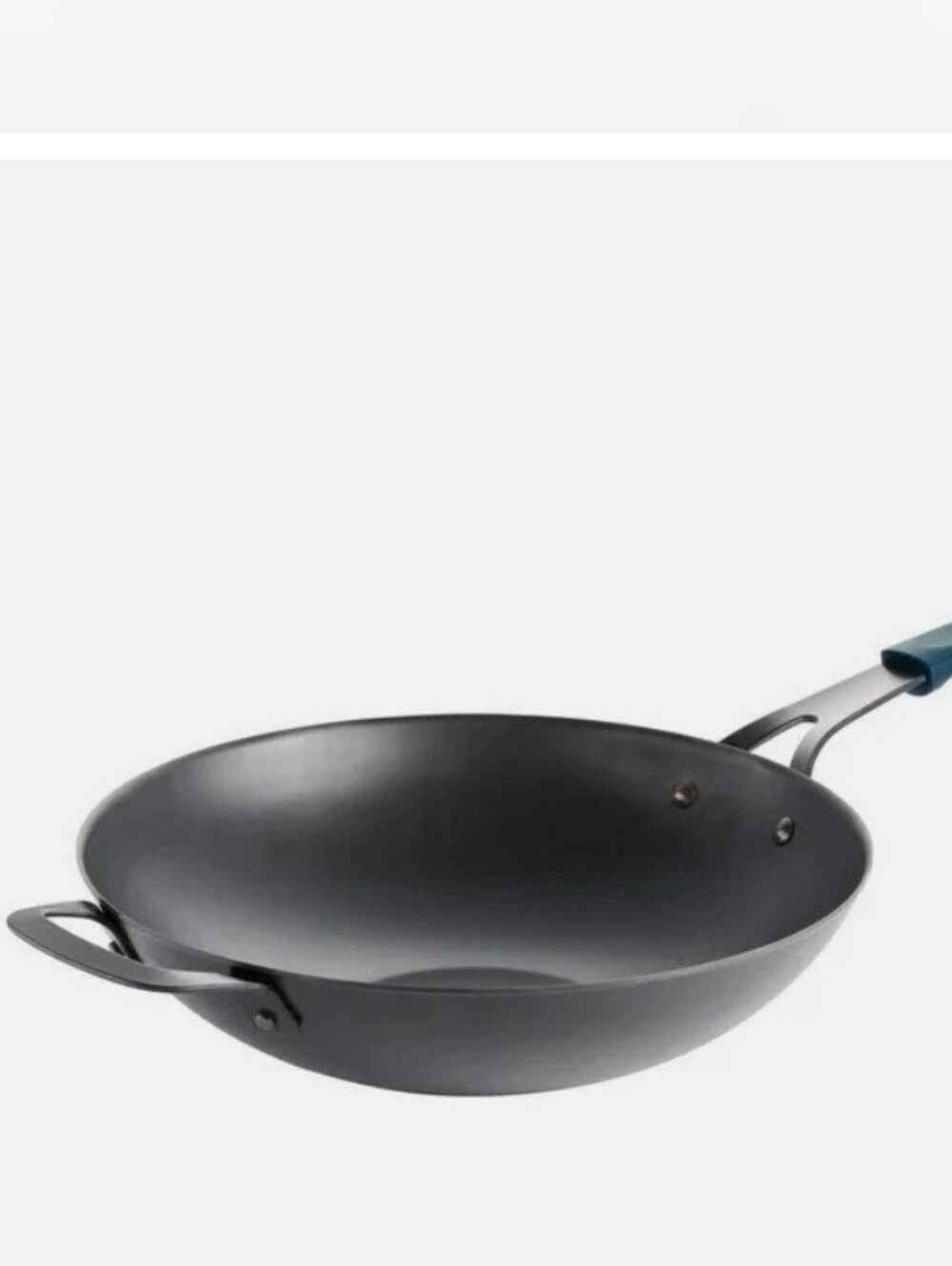 (Ew)Tramontina 12.5" Carbon Steel Wok Pan Natural OilFinish w/ Removable Grip